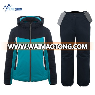 Waterproof Winter Colorful Girls Ski suit Children Sportswear