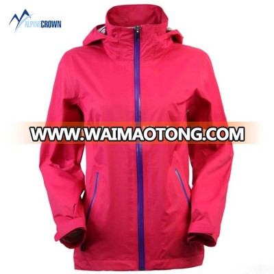 Women's dry jacket waterproof skin jacket with hood thin red coat xxxl