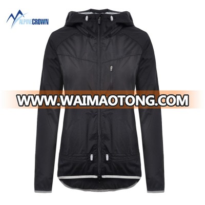 Women's dry jacket waterproof skin jacket with hood black