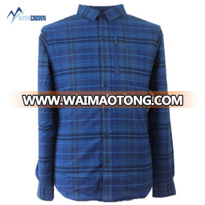 Factory wholesale Grid men long sleeve shirt coat