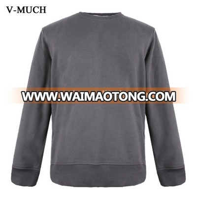 blue o-neck pullover man fleece sport wear outdoor