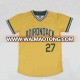 100% polyester baseball shirt custom sublimated men's v neck shirt