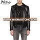 wholesale lapel collar  printing  synthetic leather jackets man